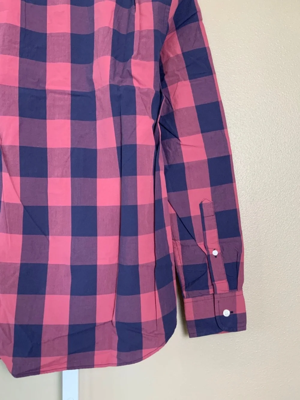 J. Crew Factory Gingham Buffalo Check Slim Washed Button Down Oxford Shirt